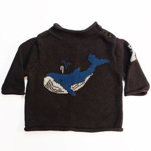 BabyGAP Dark Gray Knit Sweater With Whale Detail US 3-6M